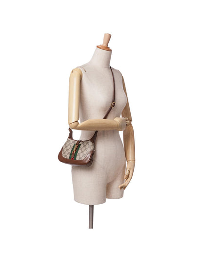 Mini GG Supreme Jackie 1961 Crossbody Bag with Leather Trim and Piston Lock