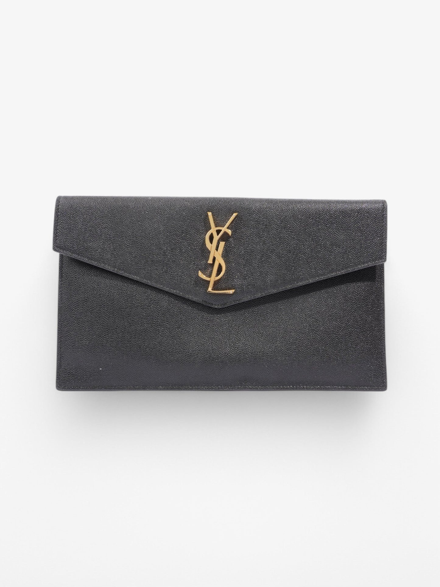 Saint Laurent Uptown Leather Black Clutch Style 4