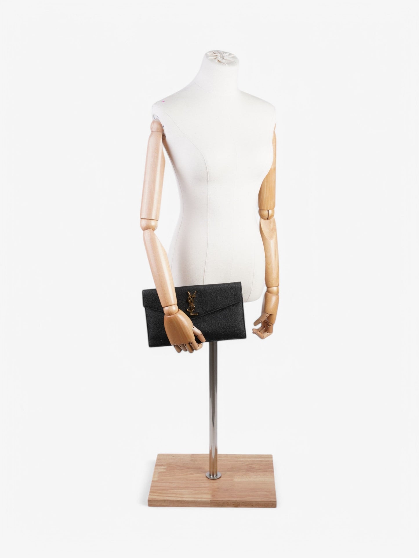 Saint Laurent Uptown Leather Black Clutch Style 4