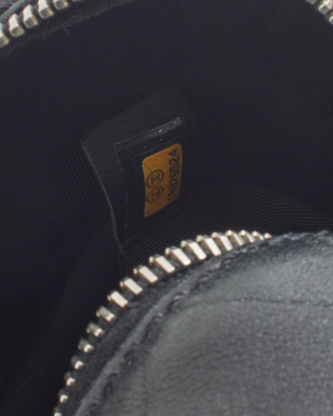 Chanel Black Lambskin Leather Bowler Bag