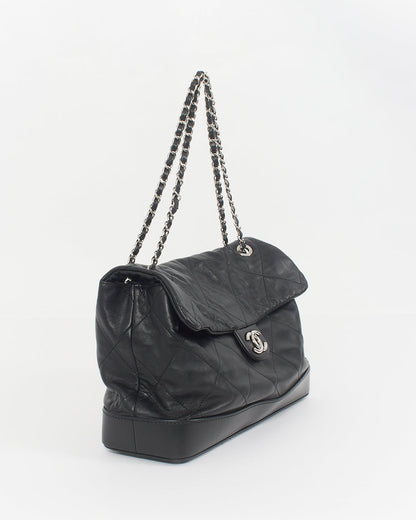 Chanel Black Lambskin Ultimate Stitch Structured Shoulder Bag
