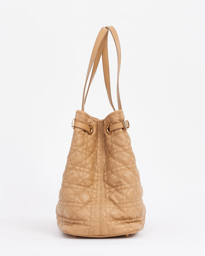 Dior Leather Canvas Tote Bag