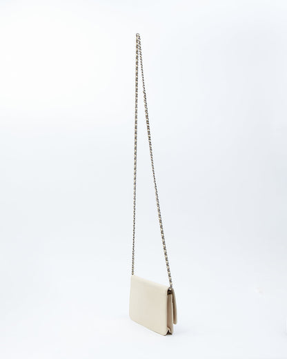 Chanel Beige CC Timeless Caviar Wallet On Chain