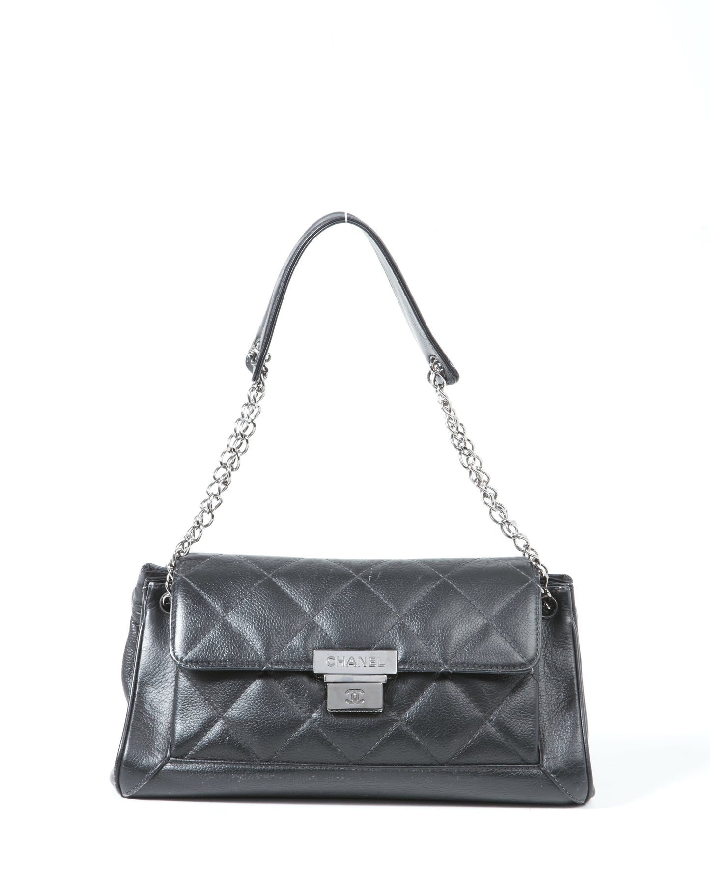 Chanel Small Caviar Leather Black Shoulder Bag Style