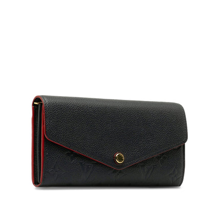 Blue Louis Vuitton Monogram Empreinte Portefeuille Sarah Wallet