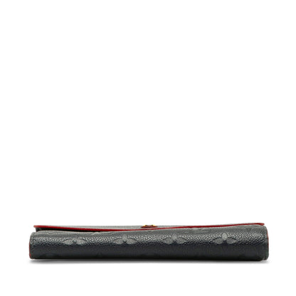 Blue Louis Vuitton Monogram Empreinte Portefeuille Sarah Wallet