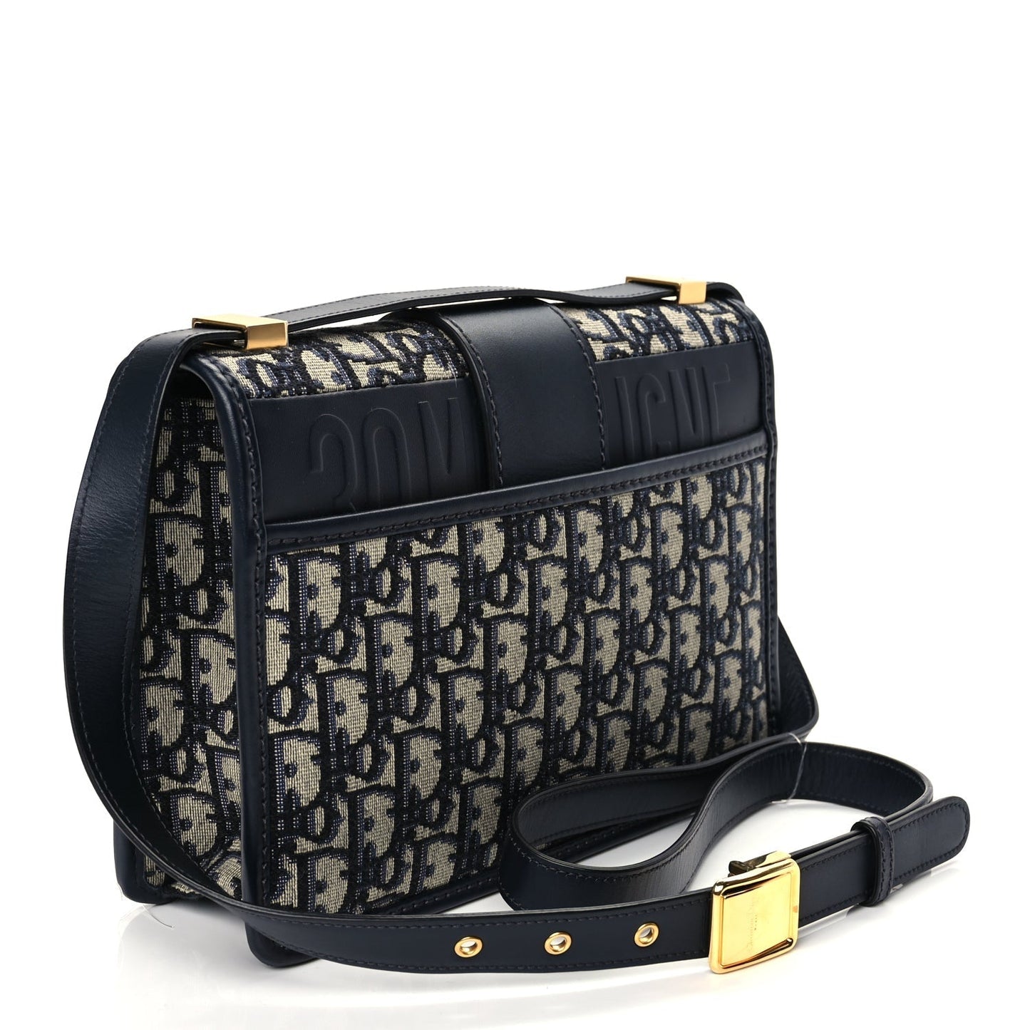 Christian Dior Oblique 30 Montaigne Flap Bag Blue