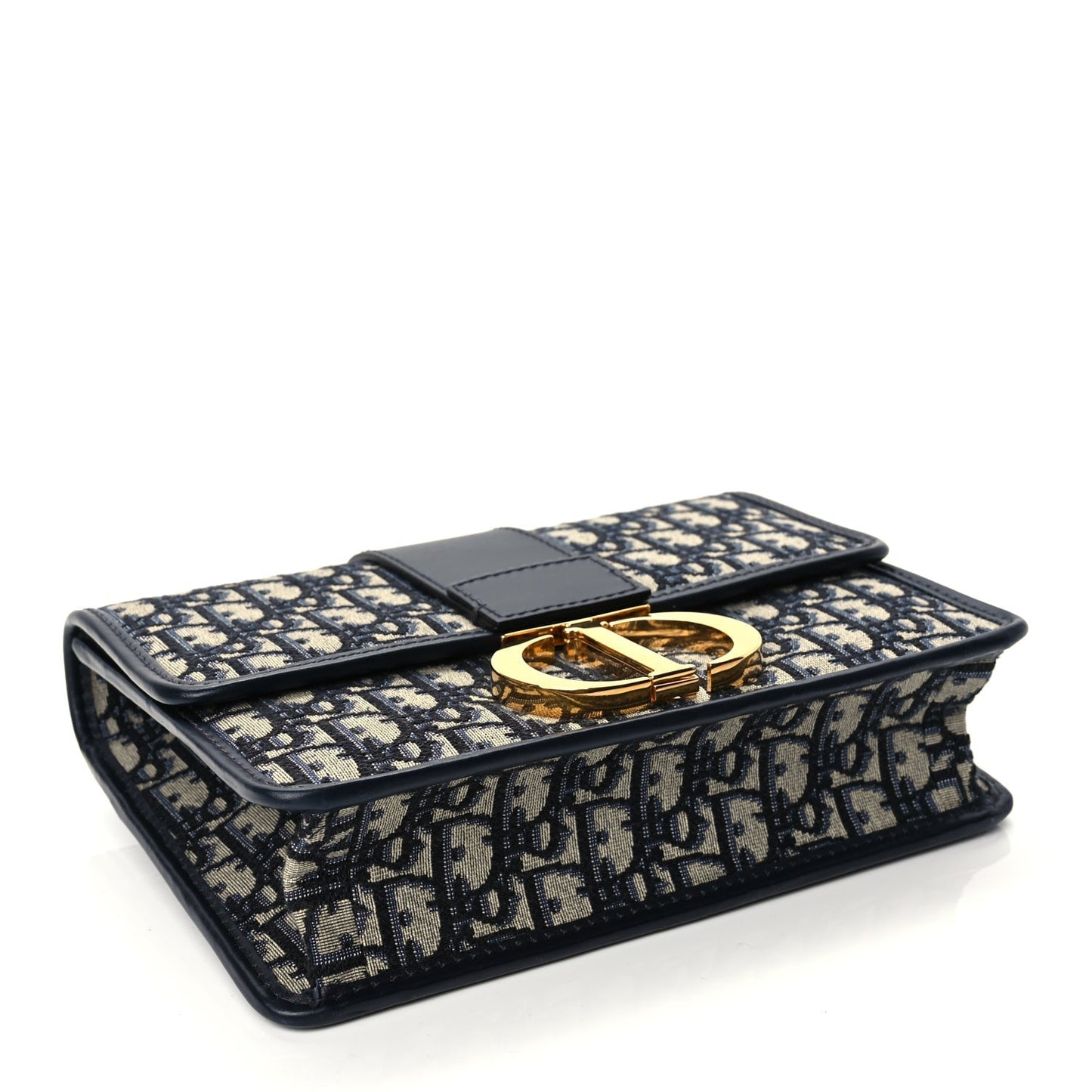 Christian Dior Oblique 30 Montaigne Flap Bag Blue