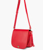 Red foldover saddle bag