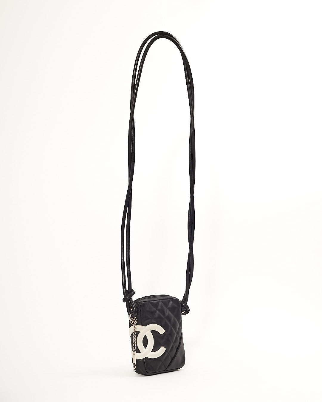 Chanel Black/White Leather Cambon Crossbody Bag