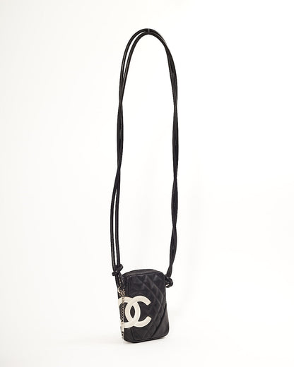 Chanel Black/White Leather Cambon Crossbody Bag