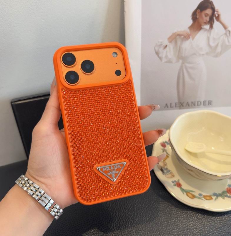Rhinestone Prada Phone Case Iphone 13-17 / Pro / Pro Max / 18 Pro / 18 Pro Max
