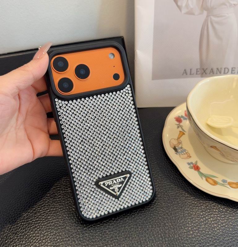 Rhinestone Prada Phone Case Iphone 13-17 / Pro / Pro Max / 18 Pro / 18 Pro Max