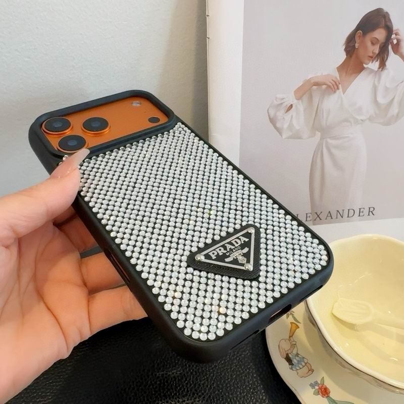Rhinestone Prada Phone Case Iphone 13-17 / Pro / Pro Max / 18 Pro / 18 Pro Max