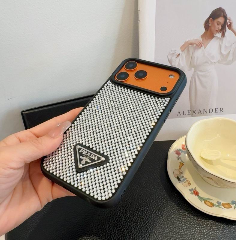 Rhinestone Prada Phone Case Iphone 13-17 / Pro / Pro Max / 18 Pro / 18 Pro Max