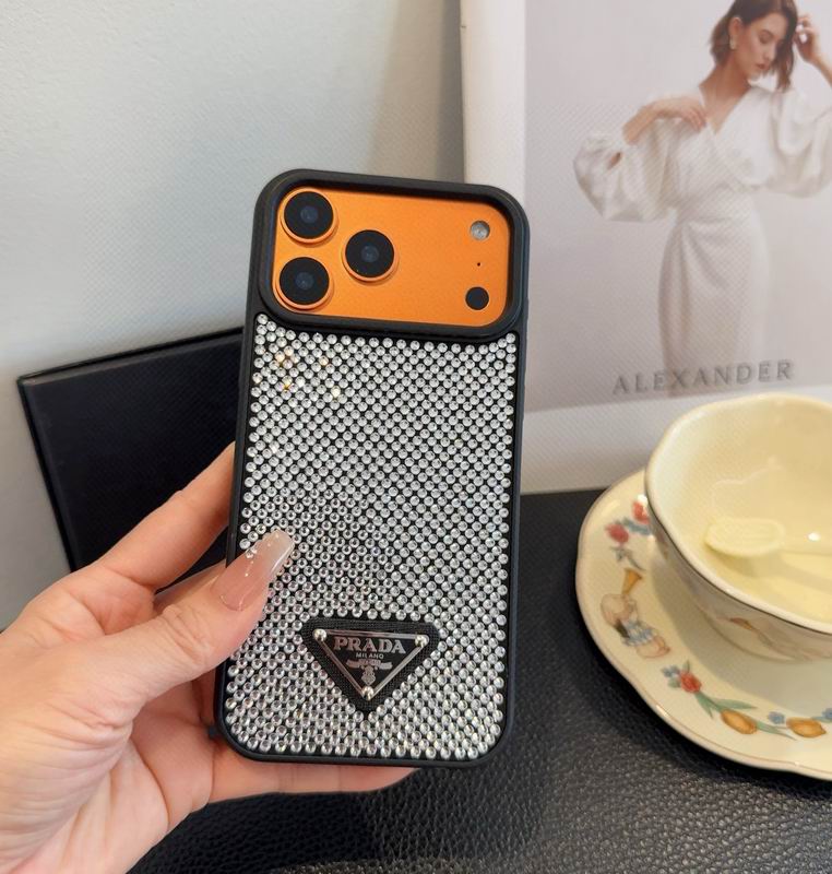 Rhinestone Prada Phone Case Iphone 13-17 / Pro / Pro Max / 18 Pro / 18 Pro Max