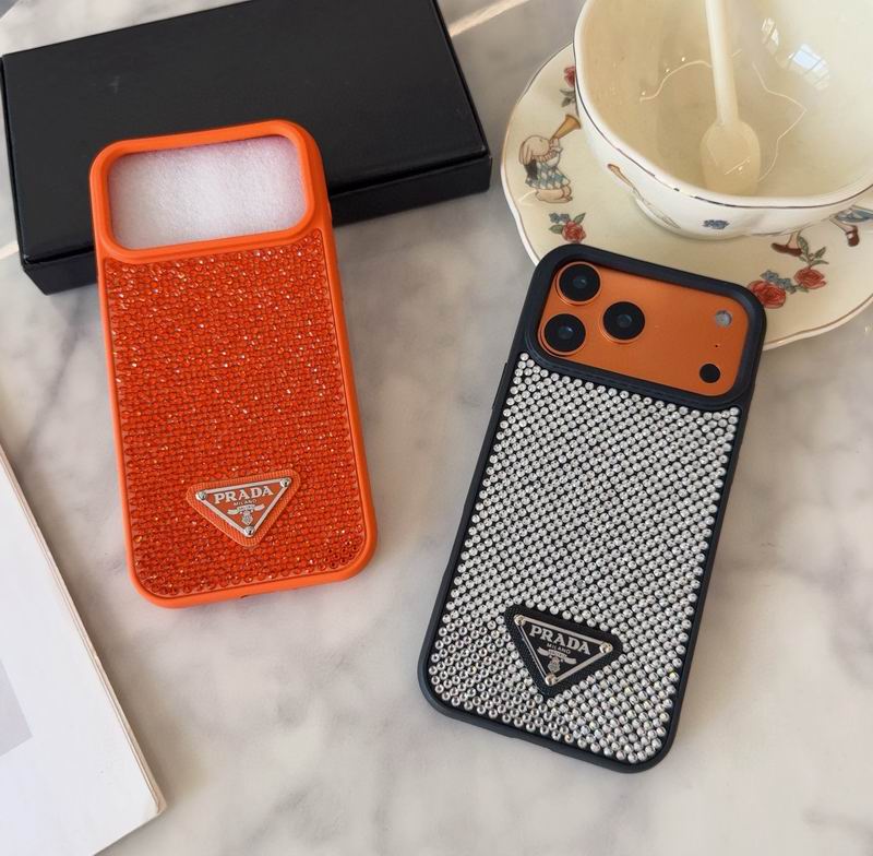 Rhinestone Prada Phone Case Iphone 13-17 / Pro / Pro Max / 18 Pro / 18 Pro Max
