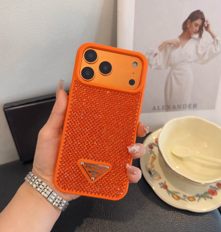 Rhinestone Prada Phone Case Iphone 13-17 / Pro / Pro Max / 18 Pro / 18 Pro Max