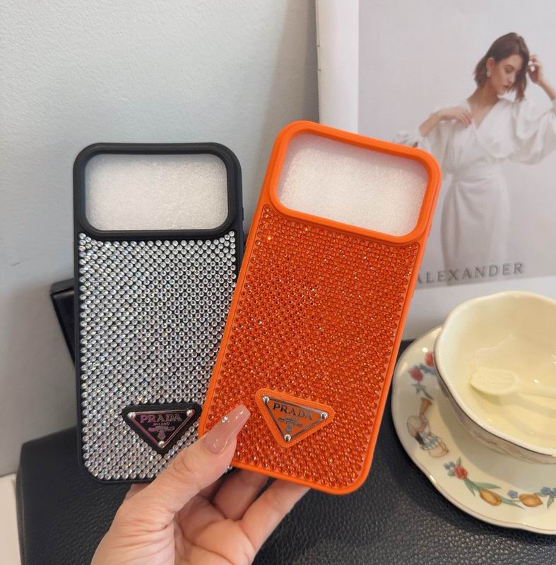 Rhinestone Prada Phone Case Iphone 13-17 / Pro / Pro Max / 18 Pro / 18 Pro Max