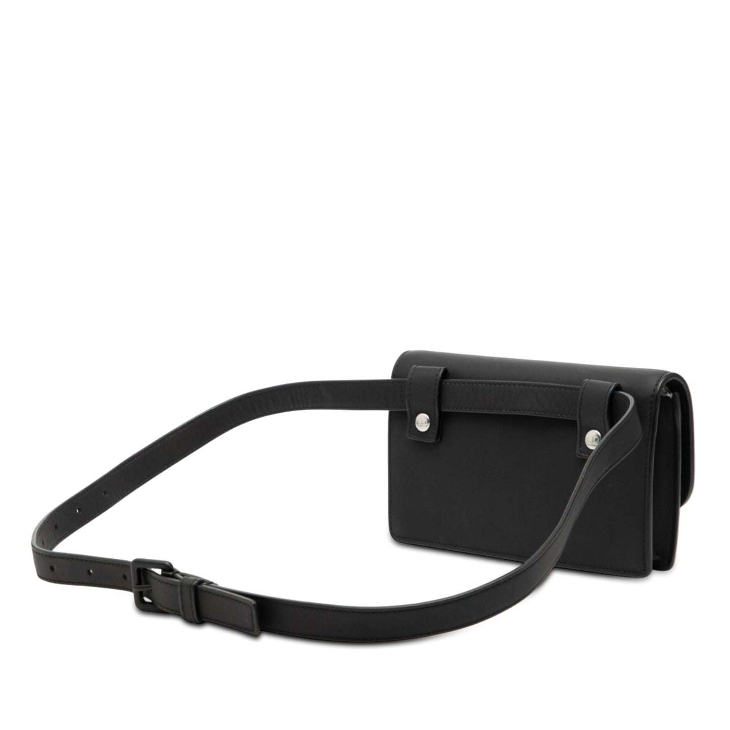 Black Dior Ultramatte Saddle Belt Bag