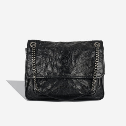 Saint Laurent Niki Calfskin Black Shoulder Bag Calfskin