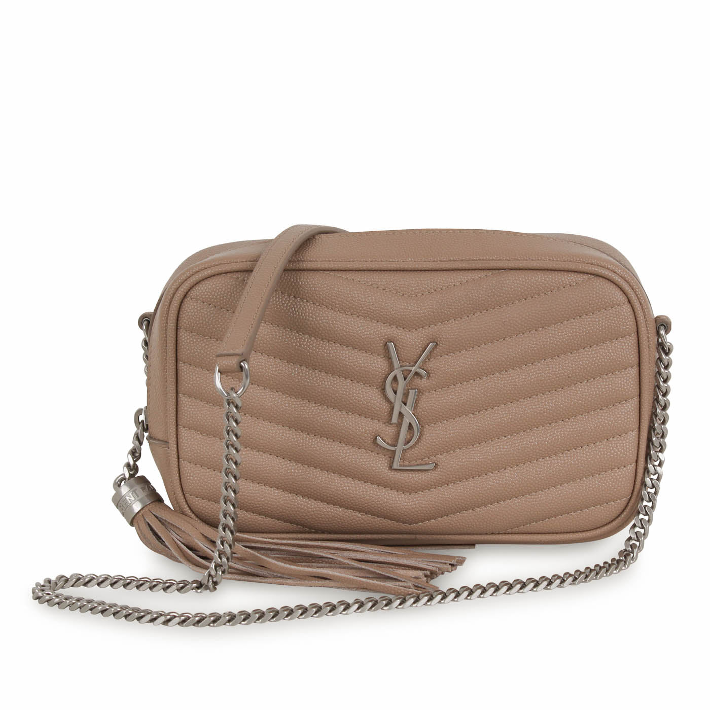 Saint Laurent Lou Beige Crossbody Beige