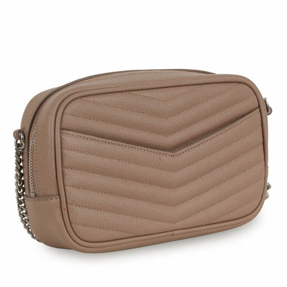 Saint Laurent Lou Beige Crossbody Beige