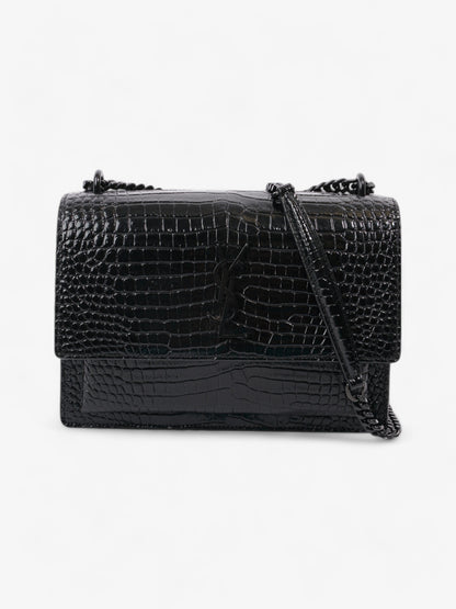 Saint Laurent Sunset Leather Black Shoulder Bag Style 12