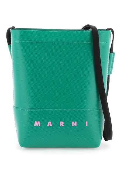 Marni Coated Canvas Crossbody Bag Men