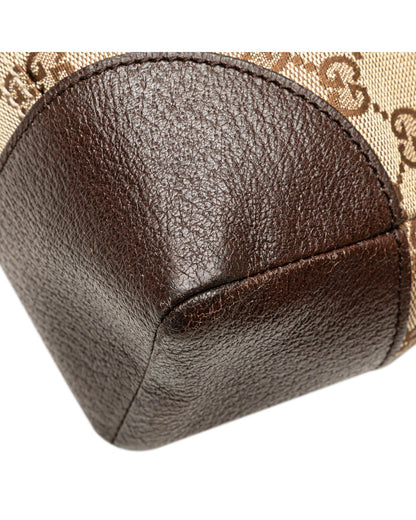 Canvas Crossbody Bag with Leather Trim and Adjustable Strap