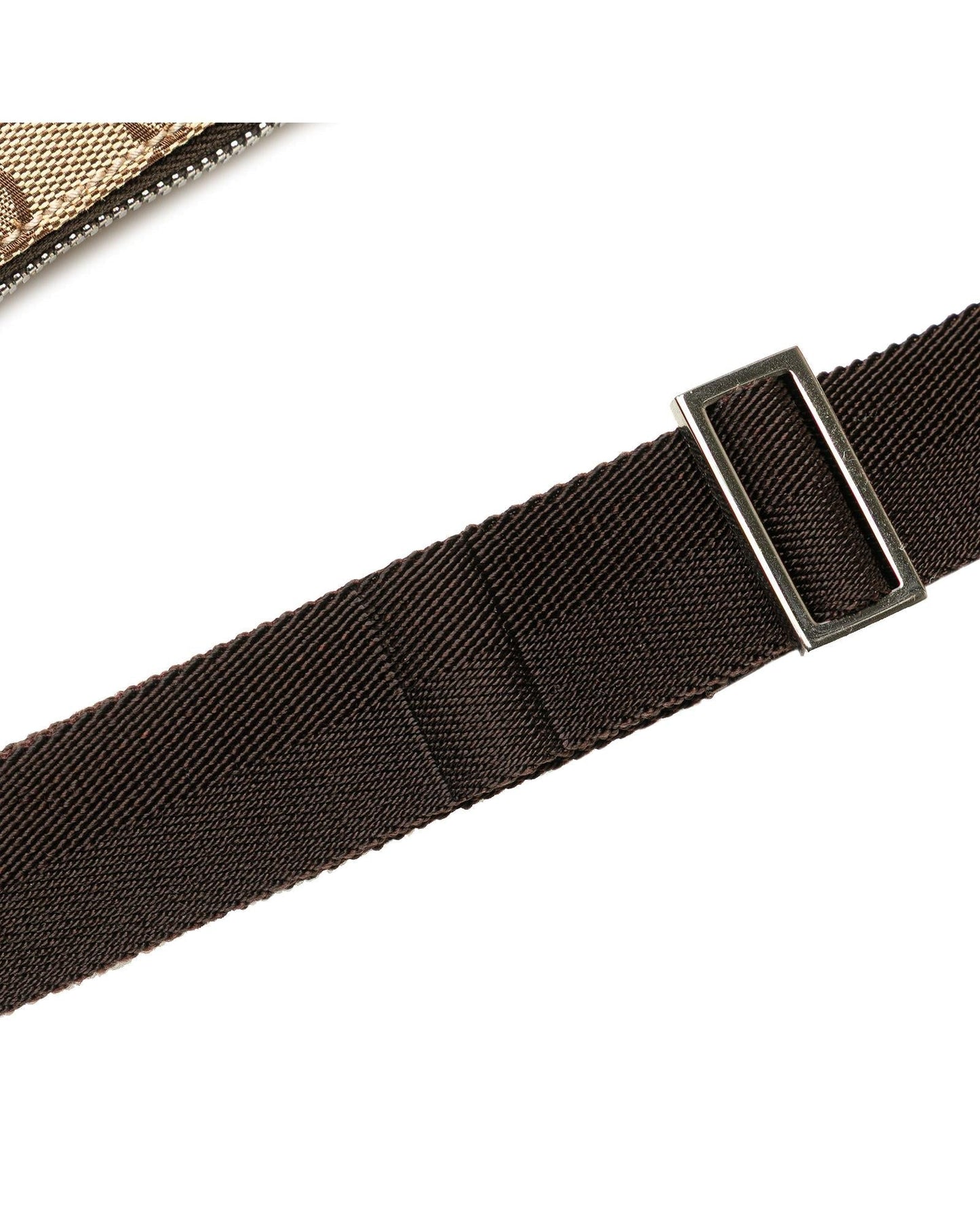 Canvas Crossbody Bag with Leather Trim and Adjustable Strap