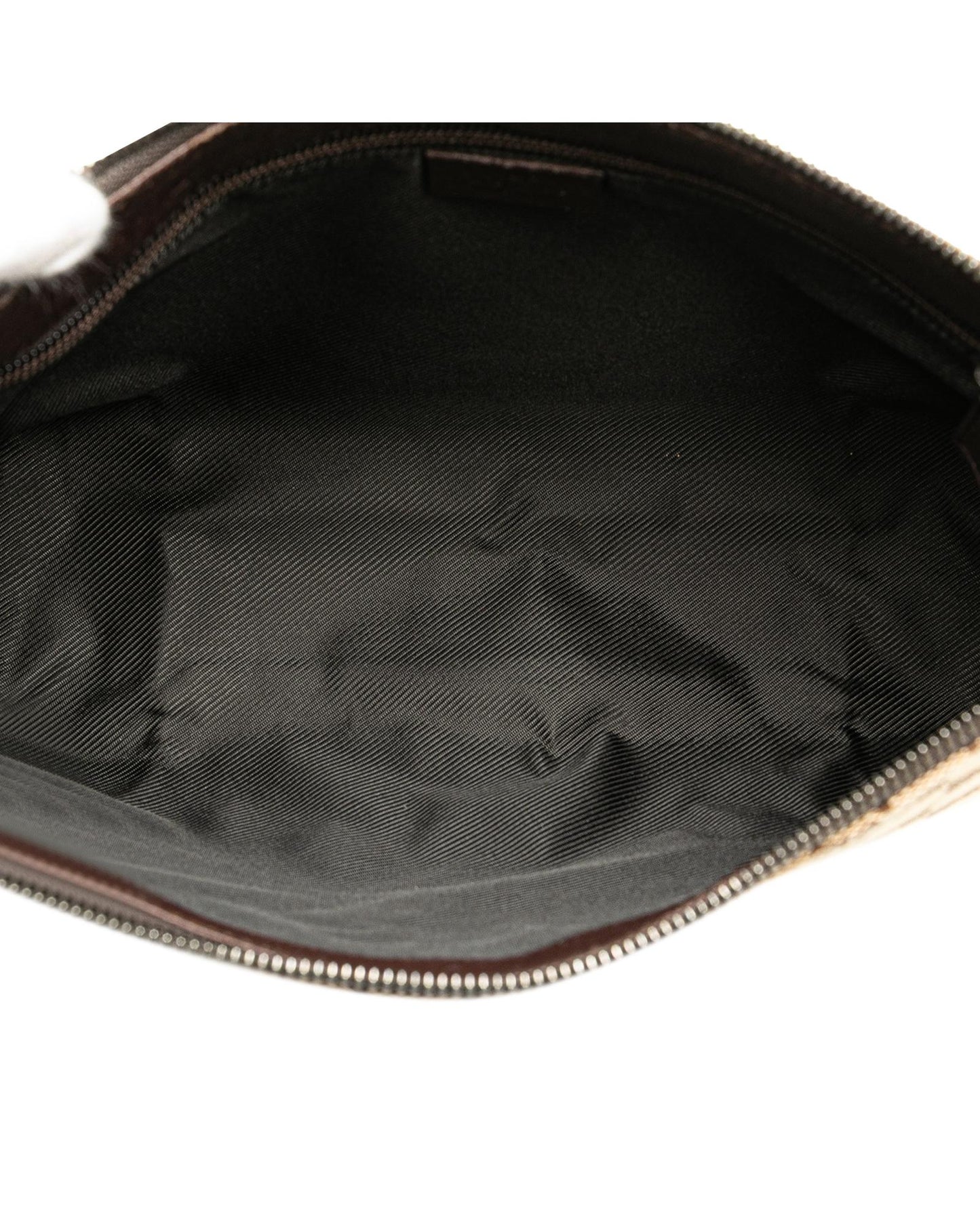 Canvas Crossbody Bag with Leather Trim and Adjustable Strap