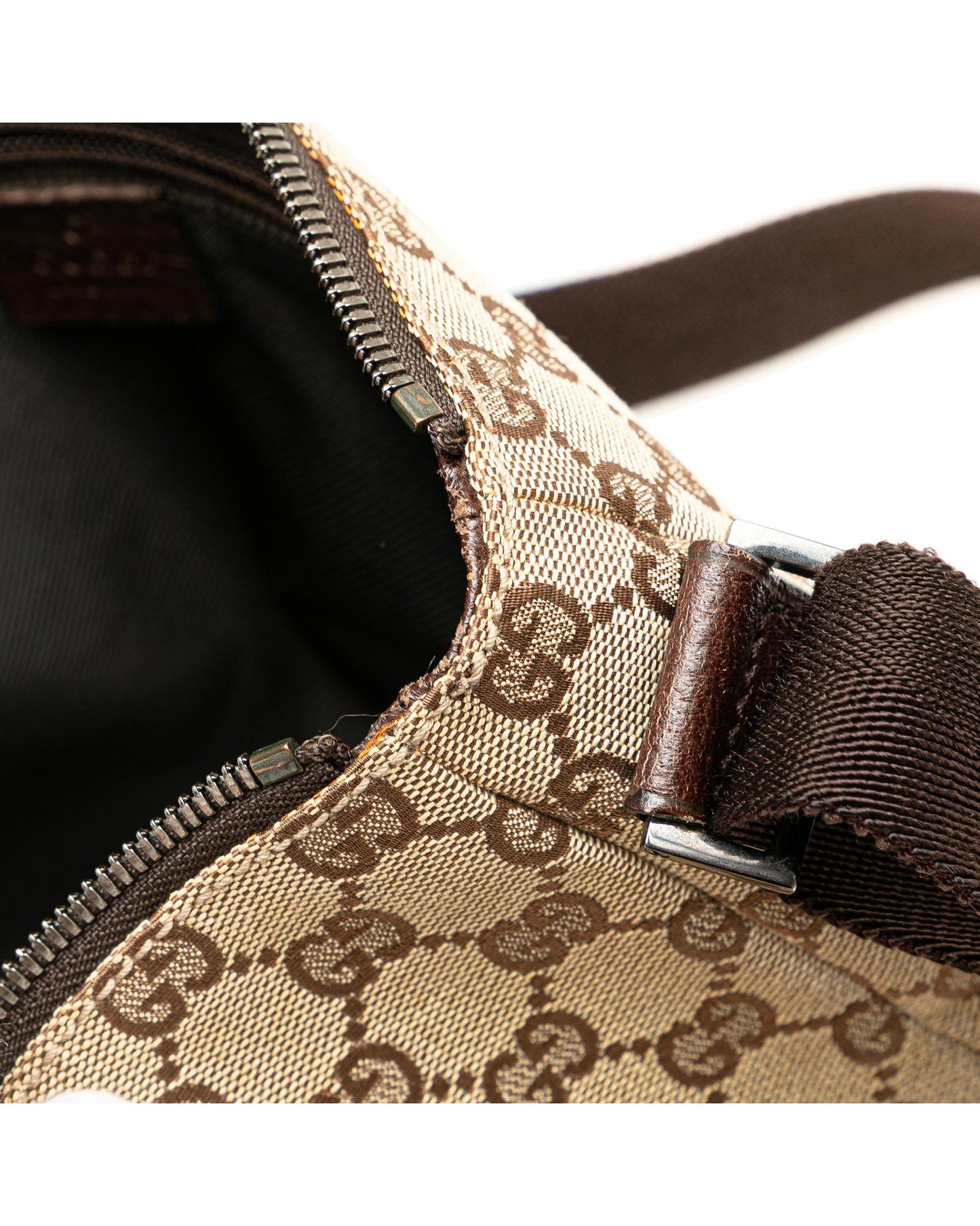 Canvas Crossbody Bag with Leather Trim and Adjustable Strap