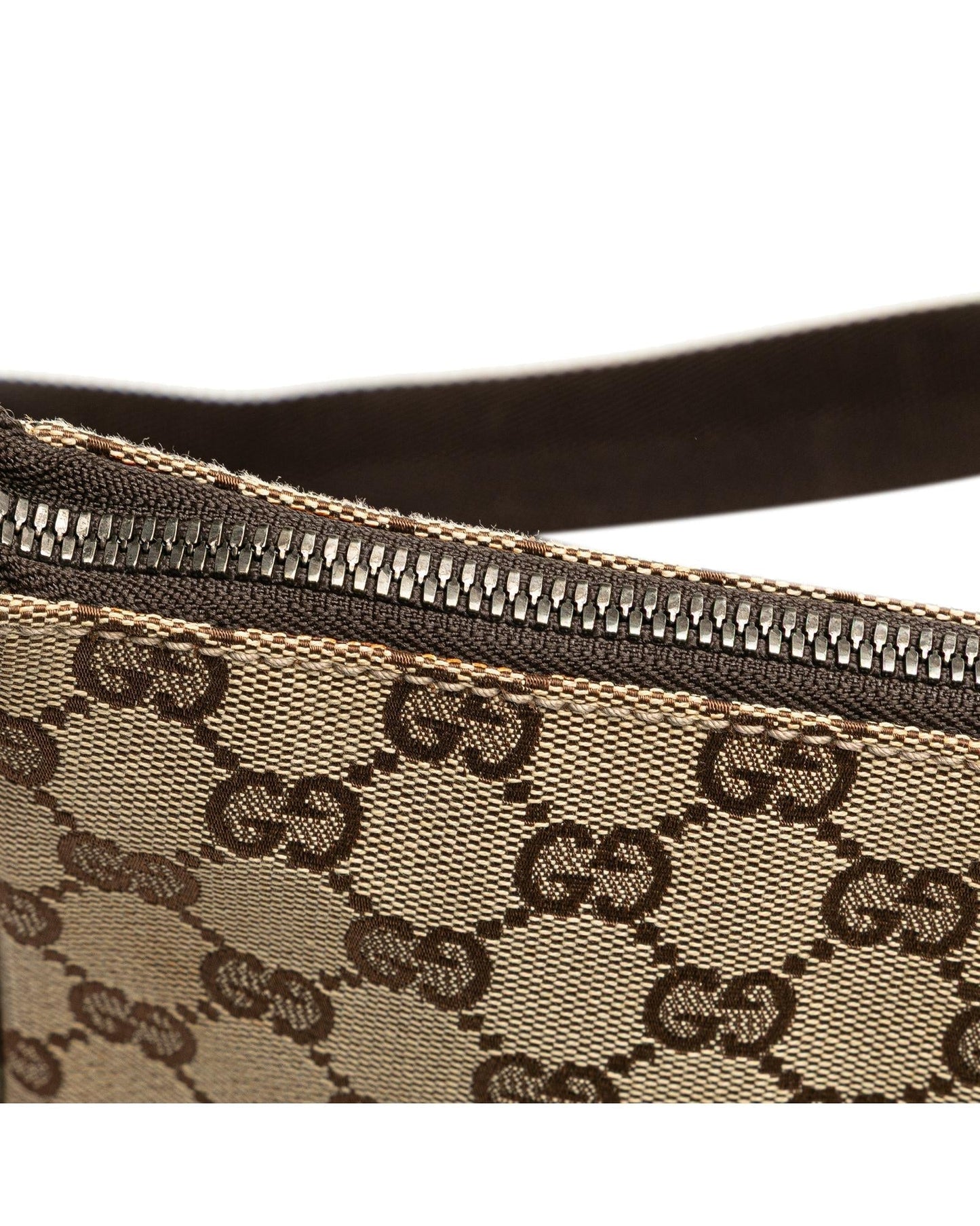 Canvas Crossbody Bag with Leather Trim and Adjustable Strap