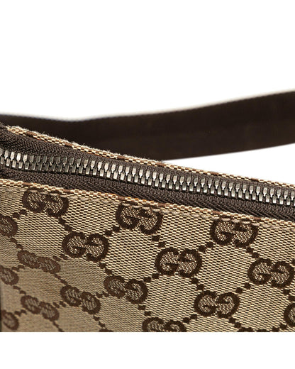 Canvas Crossbody Bag with Leather Trim and Adjustable Strap