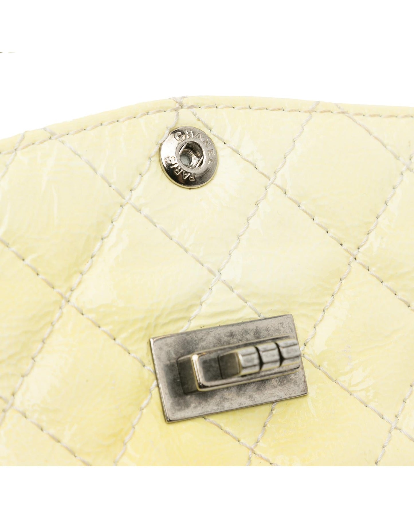 Mini Reissue 2.55 Patent Double Flap Quilted Crossbody Bag with Chain Straps