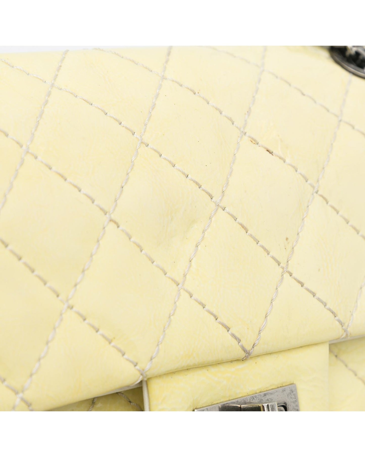 Mini Reissue 2.55 Patent Double Flap Quilted Crossbody Bag with Chain Straps