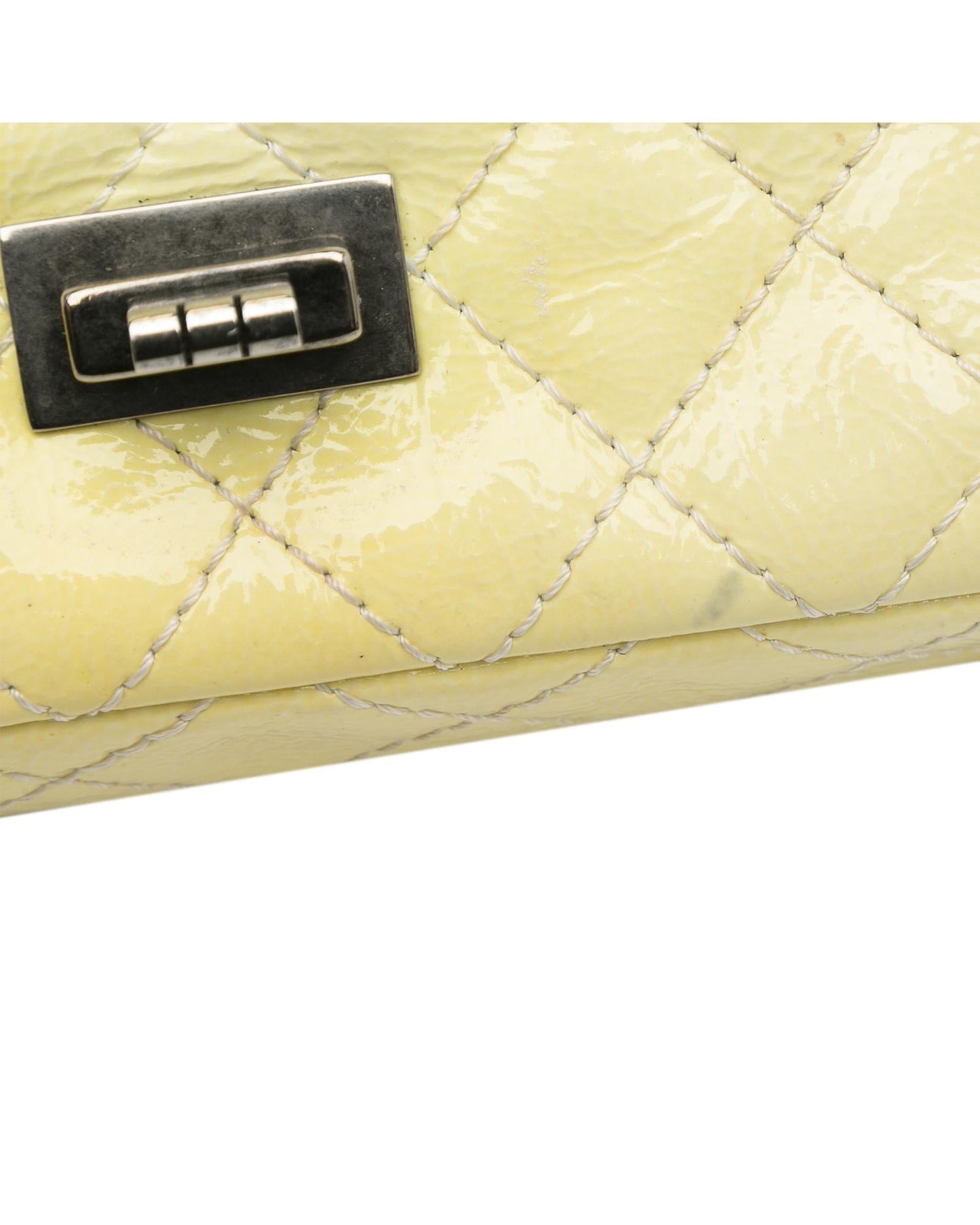 Mini Reissue 2.55 Patent Double Flap Quilted Crossbody Bag with Chain Straps