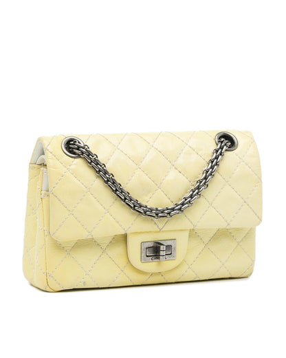 Mini Reissue 2.55 Patent Double Flap Quilted Crossbody Bag with Chain Straps