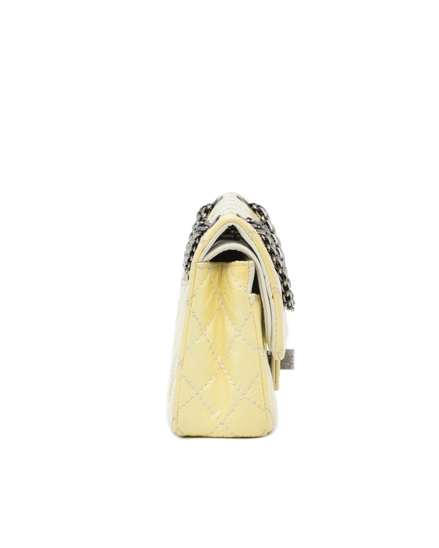 Mini Reissue 2.55 Patent Double Flap Quilted Crossbody Bag with Chain Straps