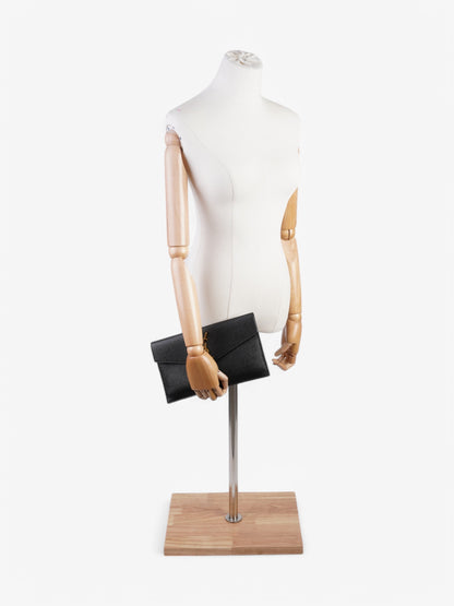 Saint Laurent Uptown Leather Black Clutch Style 3
