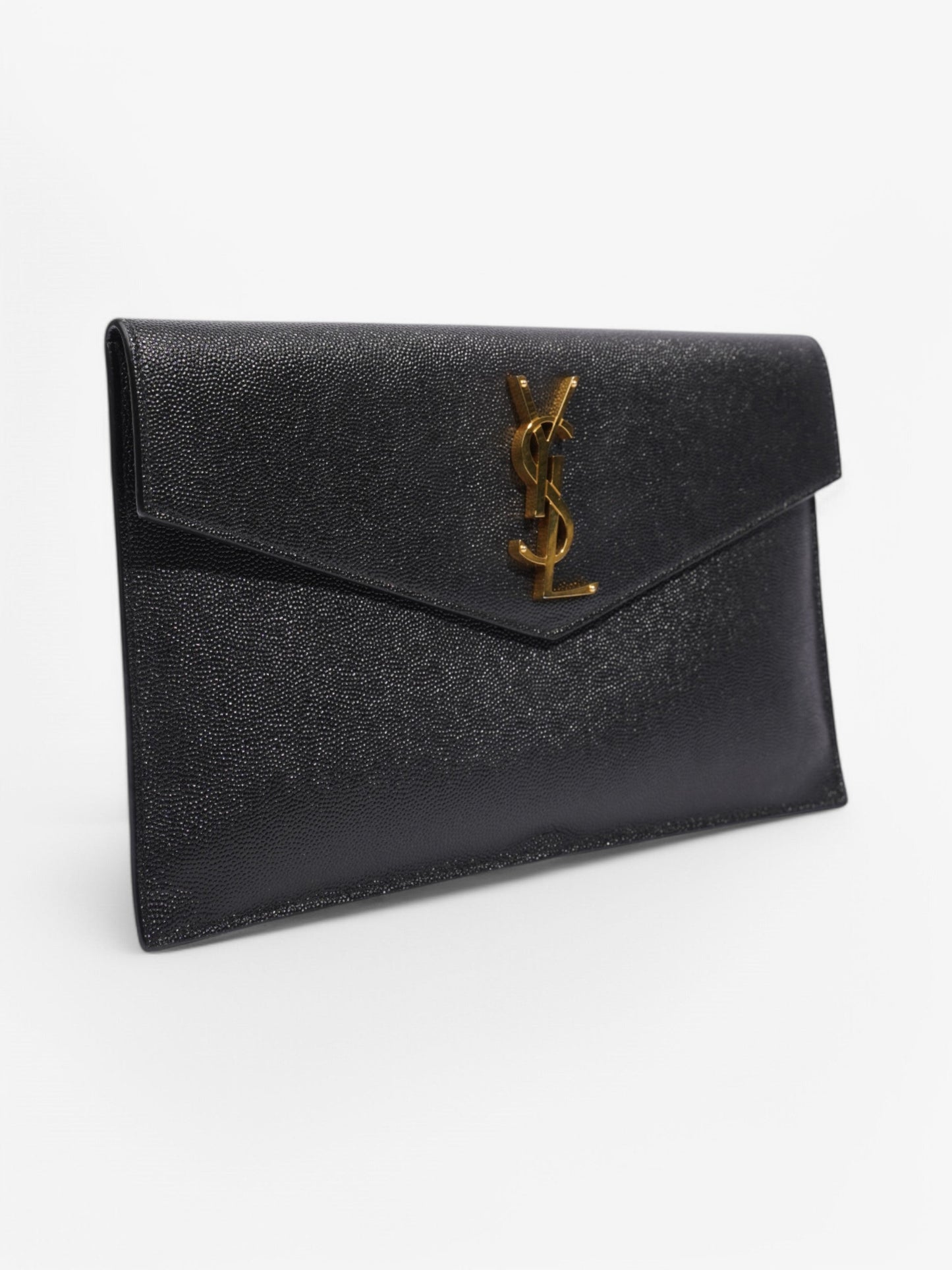 Saint Laurent Uptown Leather Black Clutch Style 3