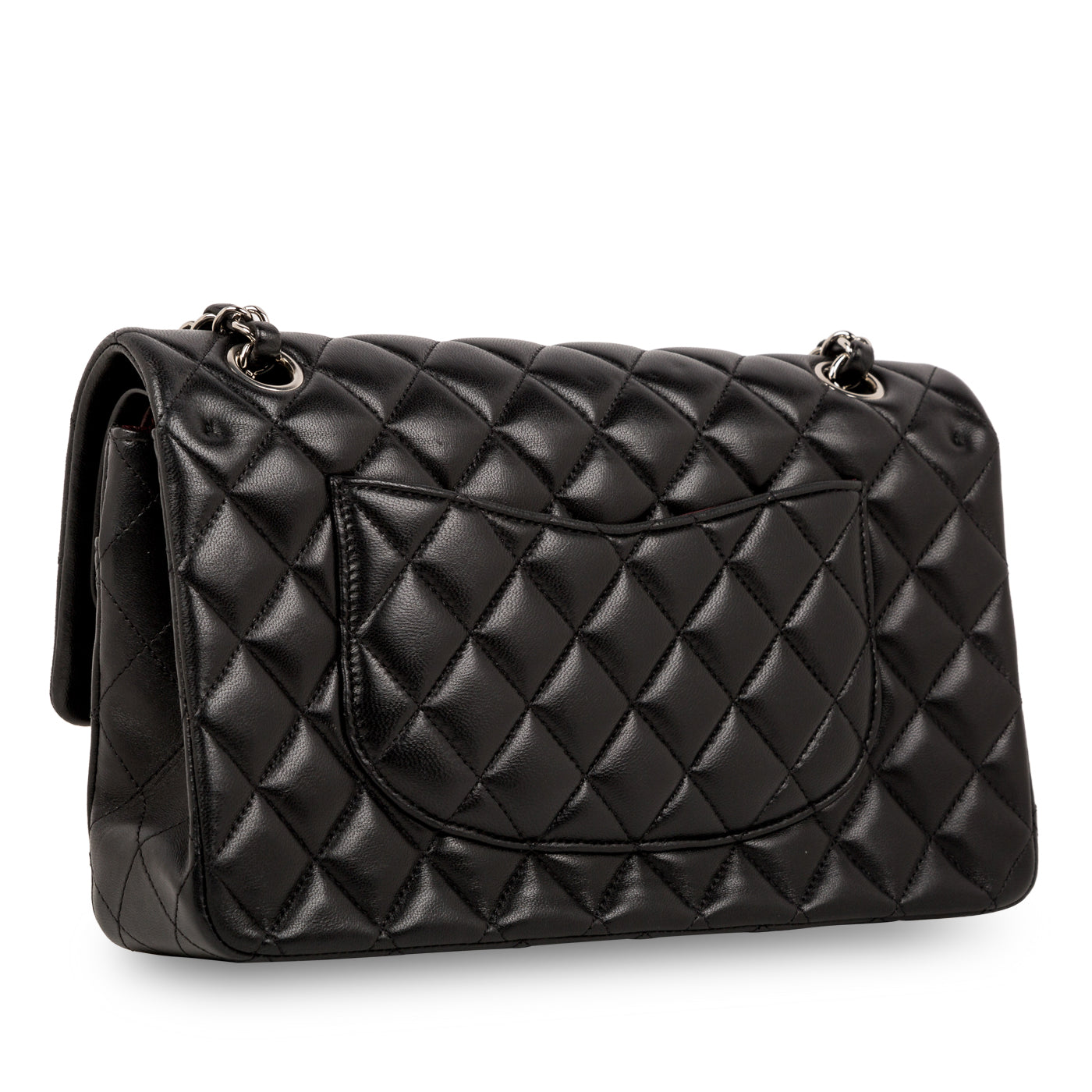 Chanel Classic Flap Lambskin Black Shoulder Bag Style 123