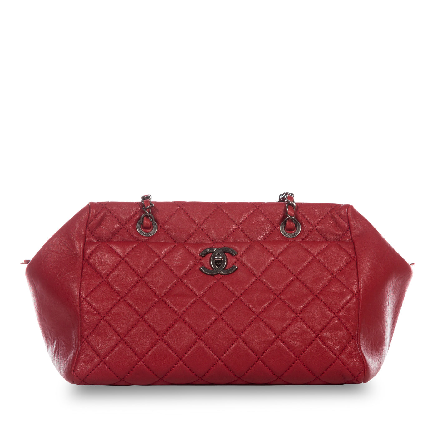 Chanel Timeless Calfskin Red Tote Bag