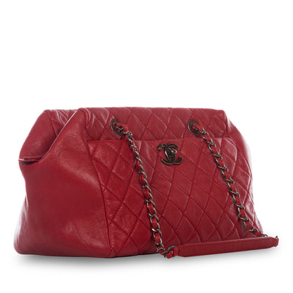 Chanel Timeless Calfskin Red Tote Bag