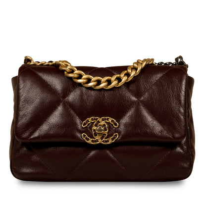 Chanel Chanel 19 Lambskin Black Shoulder Bag Style 24