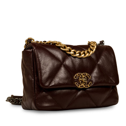 Chanel Chanel 19 Lambskin Black Shoulder Bag Style 24