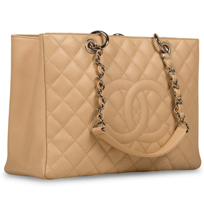 Chanel Timeless Caviar Silver Tote Bag Style 2