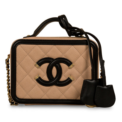 Chanel Vanity Caviar Black Clutch Style 6