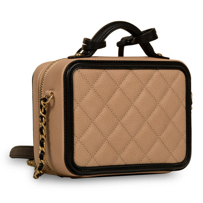 Chanel Vanity Caviar Black Clutch Style 6